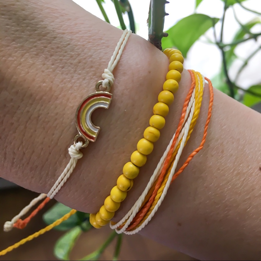 Rainbow Wax Stack Bracelets